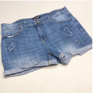 LIKE NEW R JEANS FACTORY DISTRESS HI-RISE JEAN SHORTS W30 ⭐️